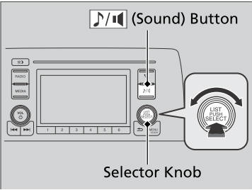 Honda CR-V. Adjusting the Sound