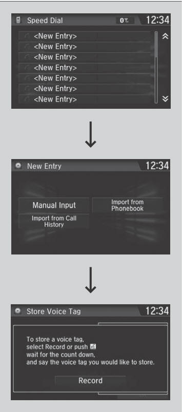 Honda CR-V. Speed Dial