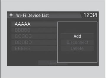 Honda CR-V. Wi-Fi Connection